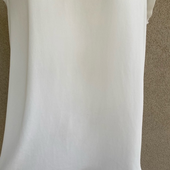 Ivory Pleated Accent Sleeveless Work Blouse - Picture 5 of 6